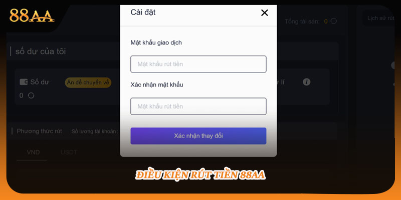 Điều kiện rút tiền 88aa